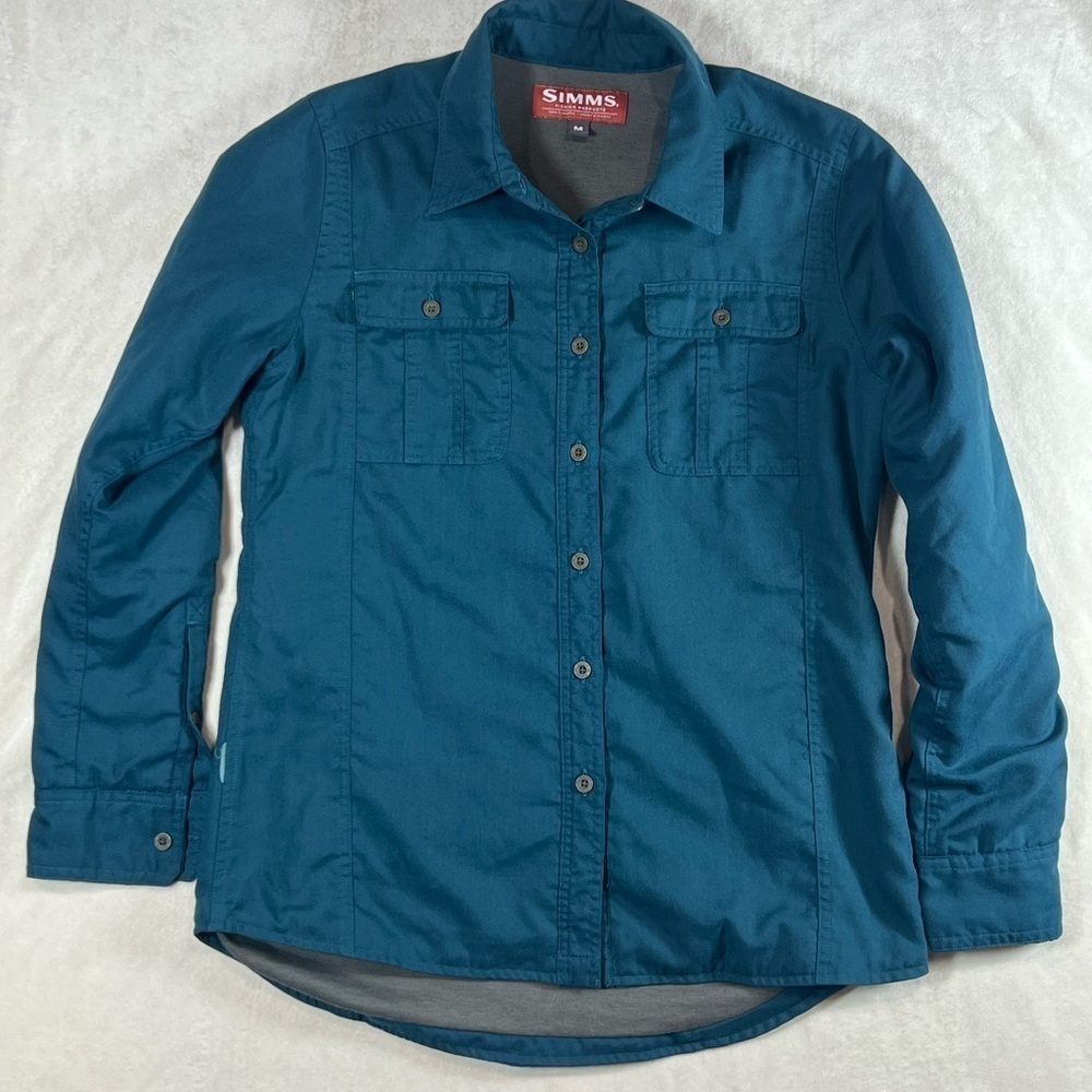 SIMMS Fishing Women’s Medium Fleece Lined Heavy Shirt Jacket Fishing Performance